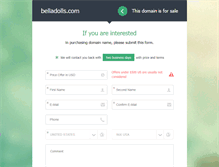 Tablet Screenshot of belladolls.com
